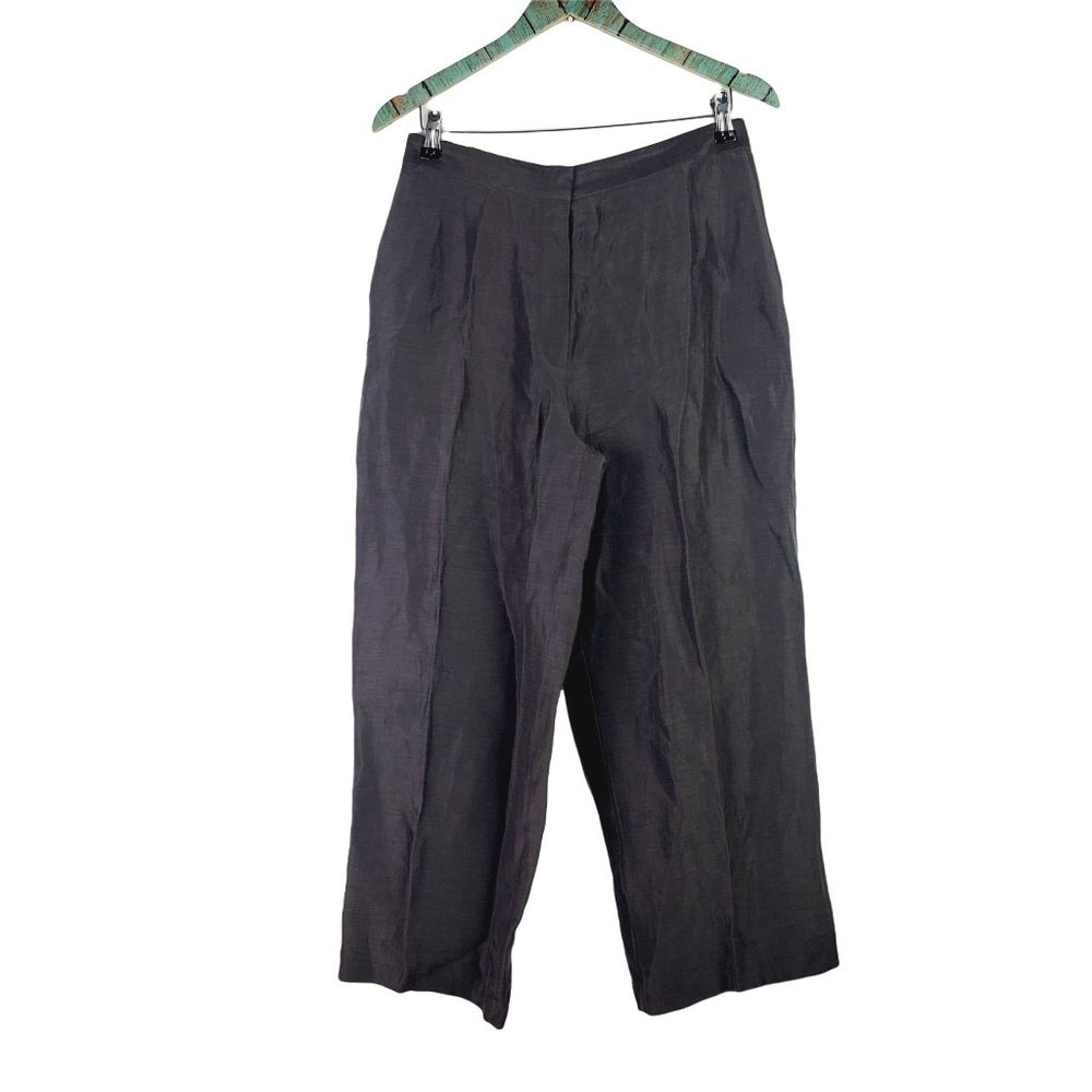 Eileen Fisher Mussel Fly-Frnt Crop Pant Sz M